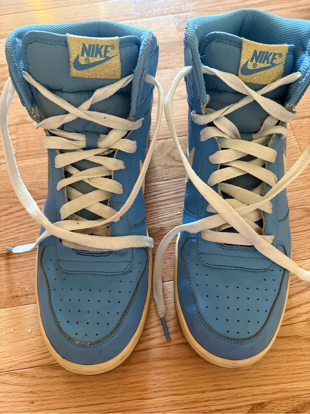 Nike High-Top Sneakers in Light Blue